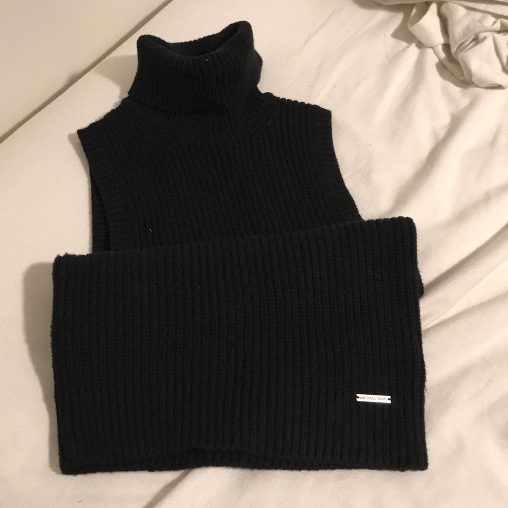 Michael Kors black sleeveless turtleneck sweater